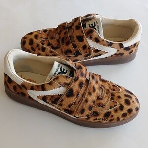 SAM EDELMAN Talia Leopard Print Velcro Sneaker Womens Sz 8